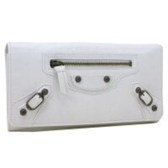 BALENCIAGA long Wallet leather white 163471 9000 - Picture 1 of 3